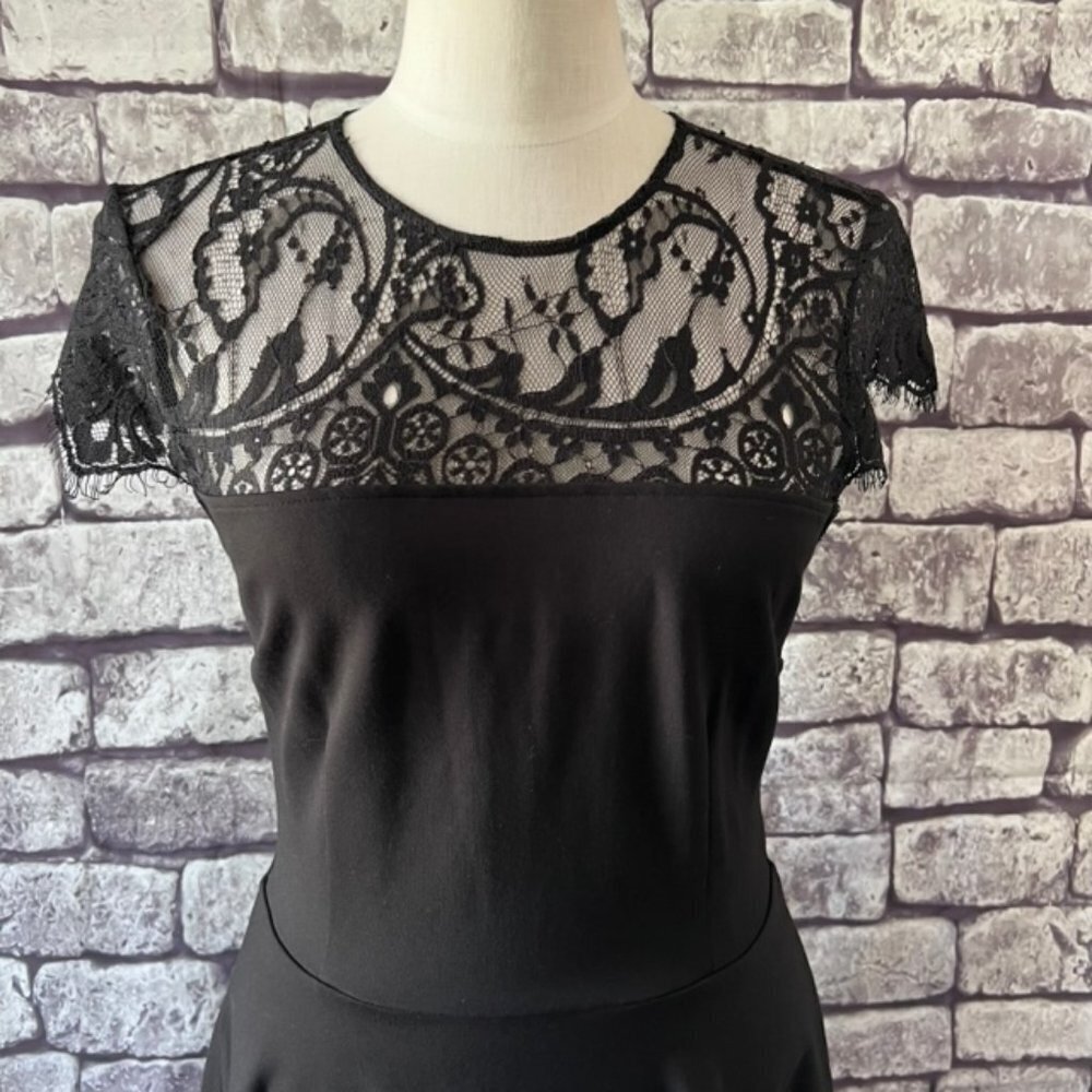 BB Dakota Black Lace Top Dress Size Medium - Picture 2 of 10